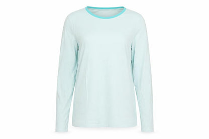 Womens UK Size L Lands' End Blue Basic T-Shirt