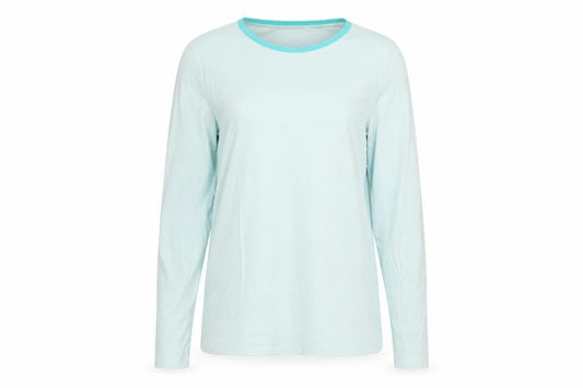 Womens UK Size L Lands' End Blue Basic T-Shirt