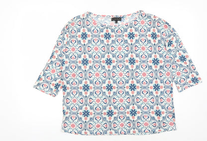 Womens UK Size 12 Phase Eight Multicoloured Cropped Blouse