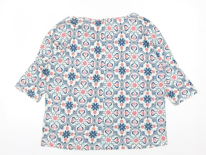 Womens UK Size 12 Phase Eight Multicoloured Cropped Blouse