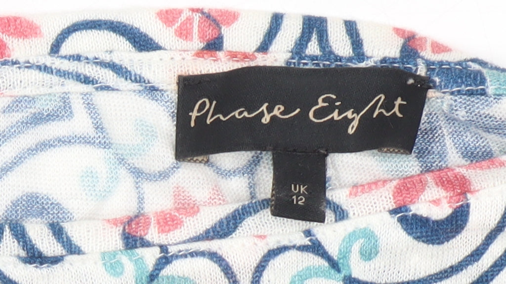 Womens UK Size 12 Phase Eight Multicoloured Cropped Blouse