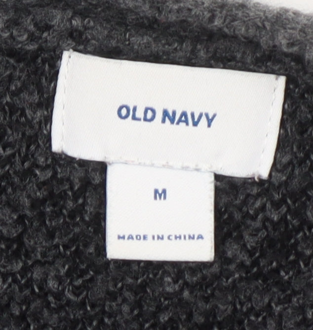 Womens UK Size M Old Navy Grey Cardigan Jumper
