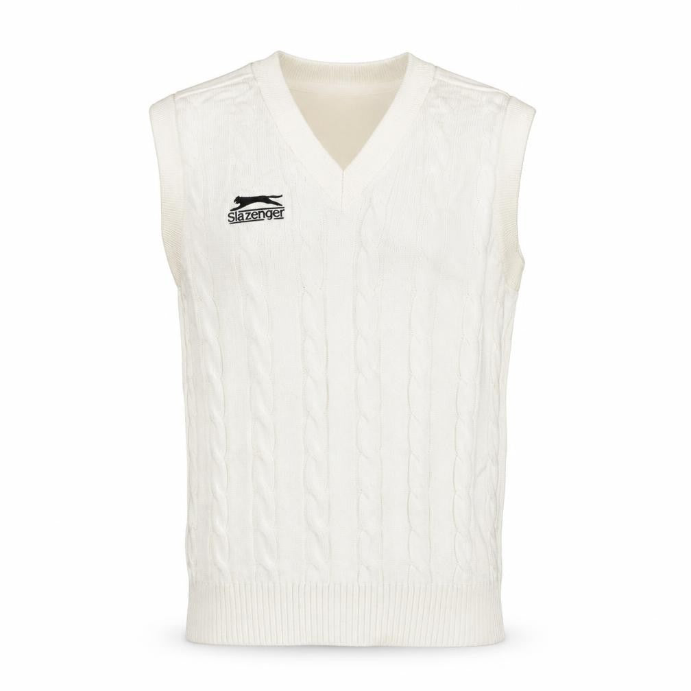 Mens UK Size S Slazenger Ivory Vest Jumper