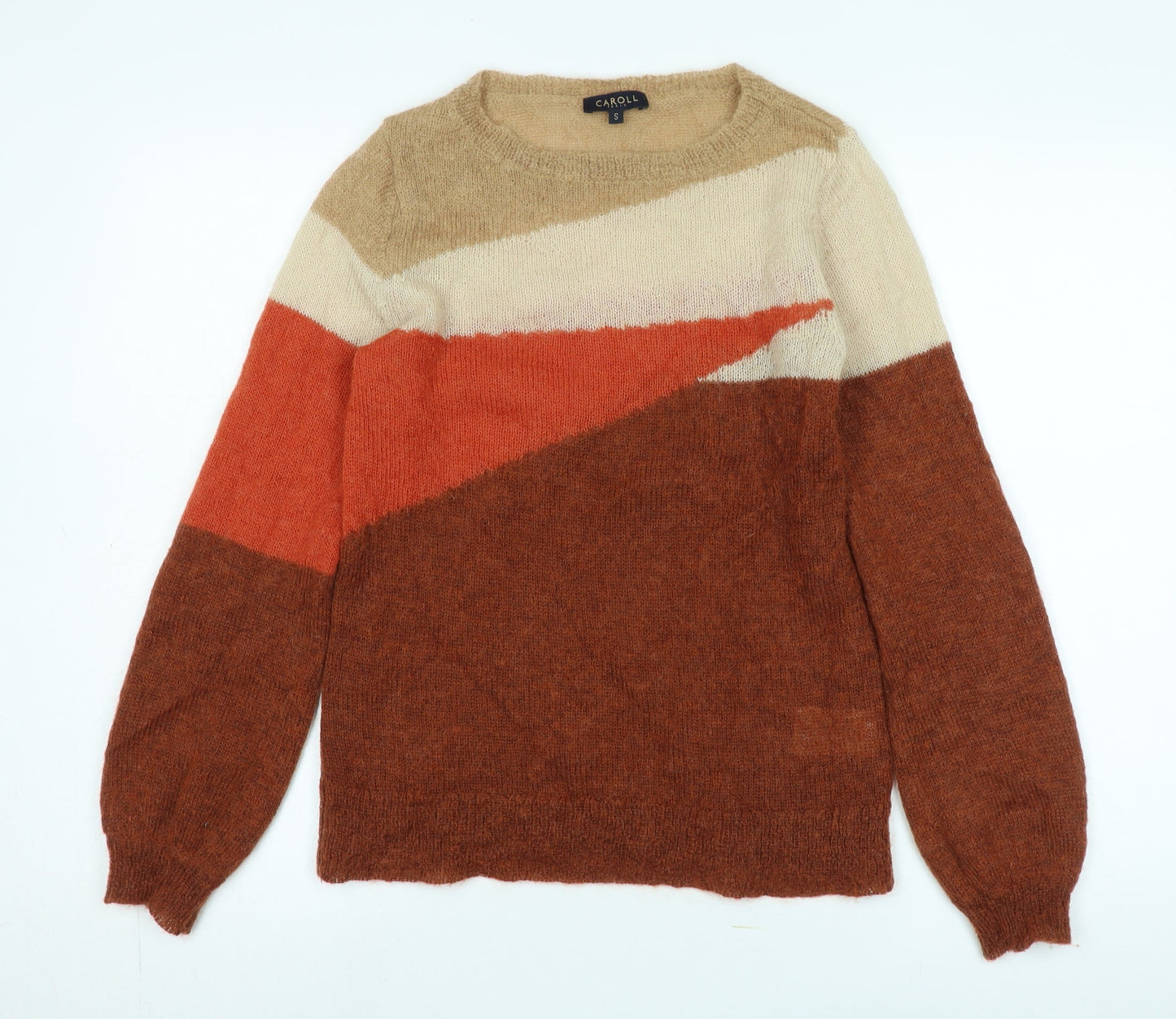 Womens UK Size S Caroll Multicoloured Pullover Jumper