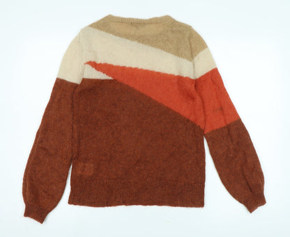 Womens UK Size S Caroll Multicoloured Pullover Jumper
