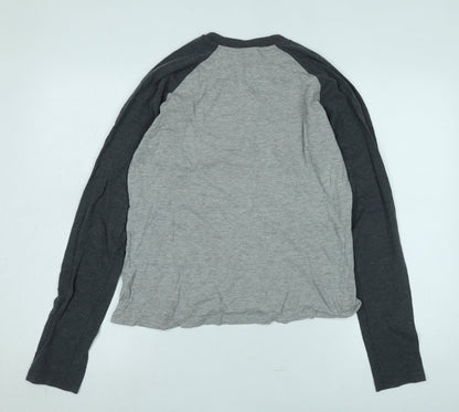 Bench Boys Grey Long Sleeve T-Shirt Size S Casual Wear