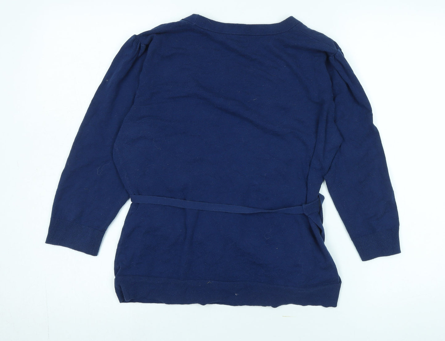 Womens UK Size L Gap Blue Wrap Jumper