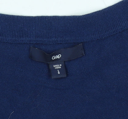 Womens UK Size L Gap Blue Wrap Jumper