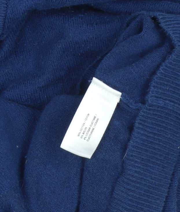Womens UK Size L Gap Blue Wrap Jumper