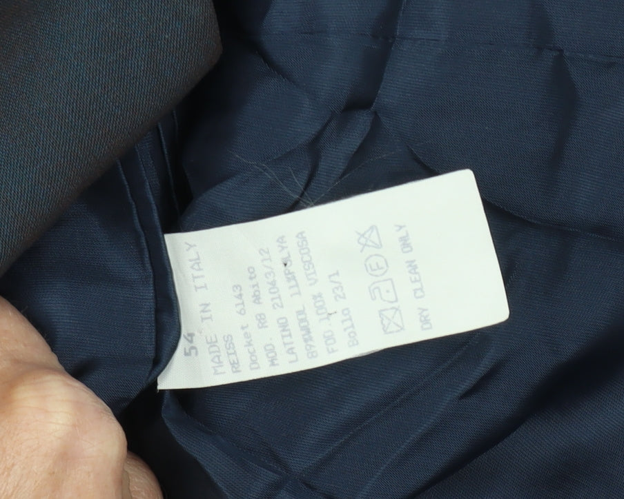 Mens UK Size 44 Reiss Regular Black Suit Jacket