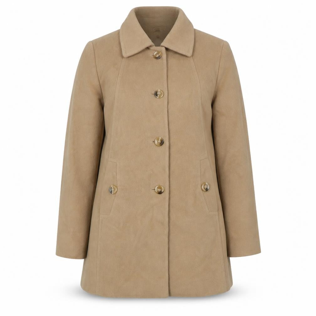 Womens UK Size 12 Eastex Beige Overcoat