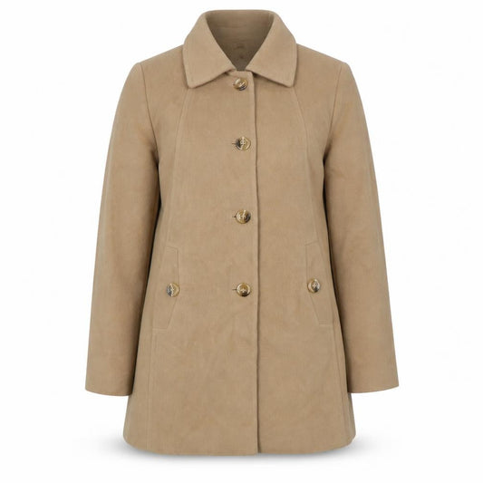 Womens UK Size 12 Eastex Beige Overcoat