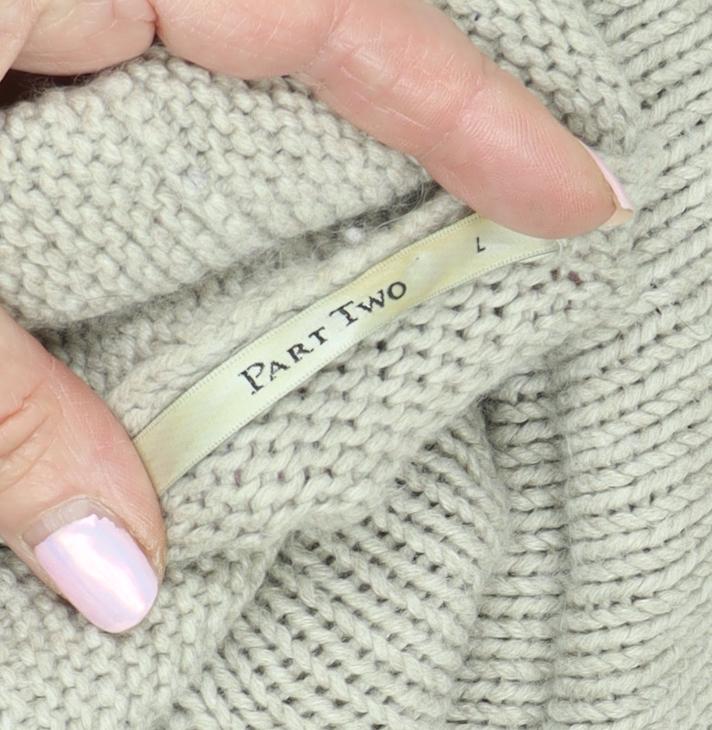 Womens UK Size L Part Two Beige Cardigan Jumper