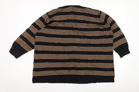 Capsule Women's Plus Black Striped Jumper Size 20/22