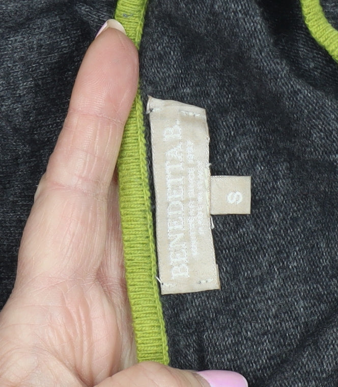 Womens UK Size S Benedetta B. Grey Cardigan Jumper