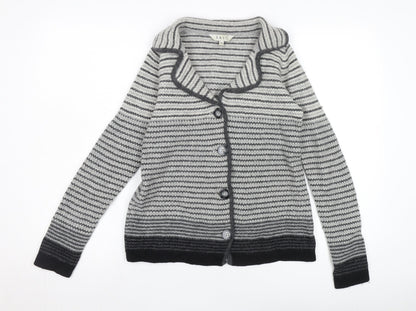Womens UK Size 10 EAST Grey Cardigan Jumper