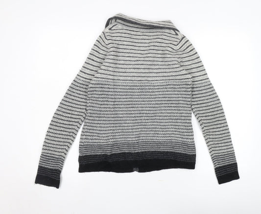 East Women's Grey Collared Cardigan Size 10