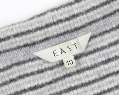 Womens UK Size 10 EAST Grey Cardigan Jumper