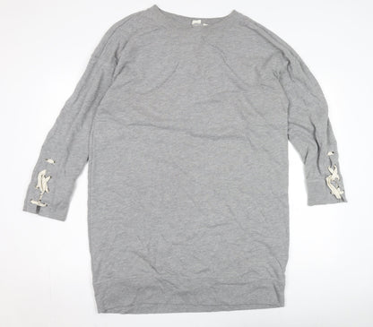 GAP Women's Grey L Pullover Lace-Up Sweatshirt