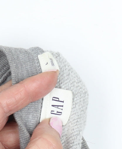 GAP Women's Grey L Pullover Lace-Up Sweatshirt