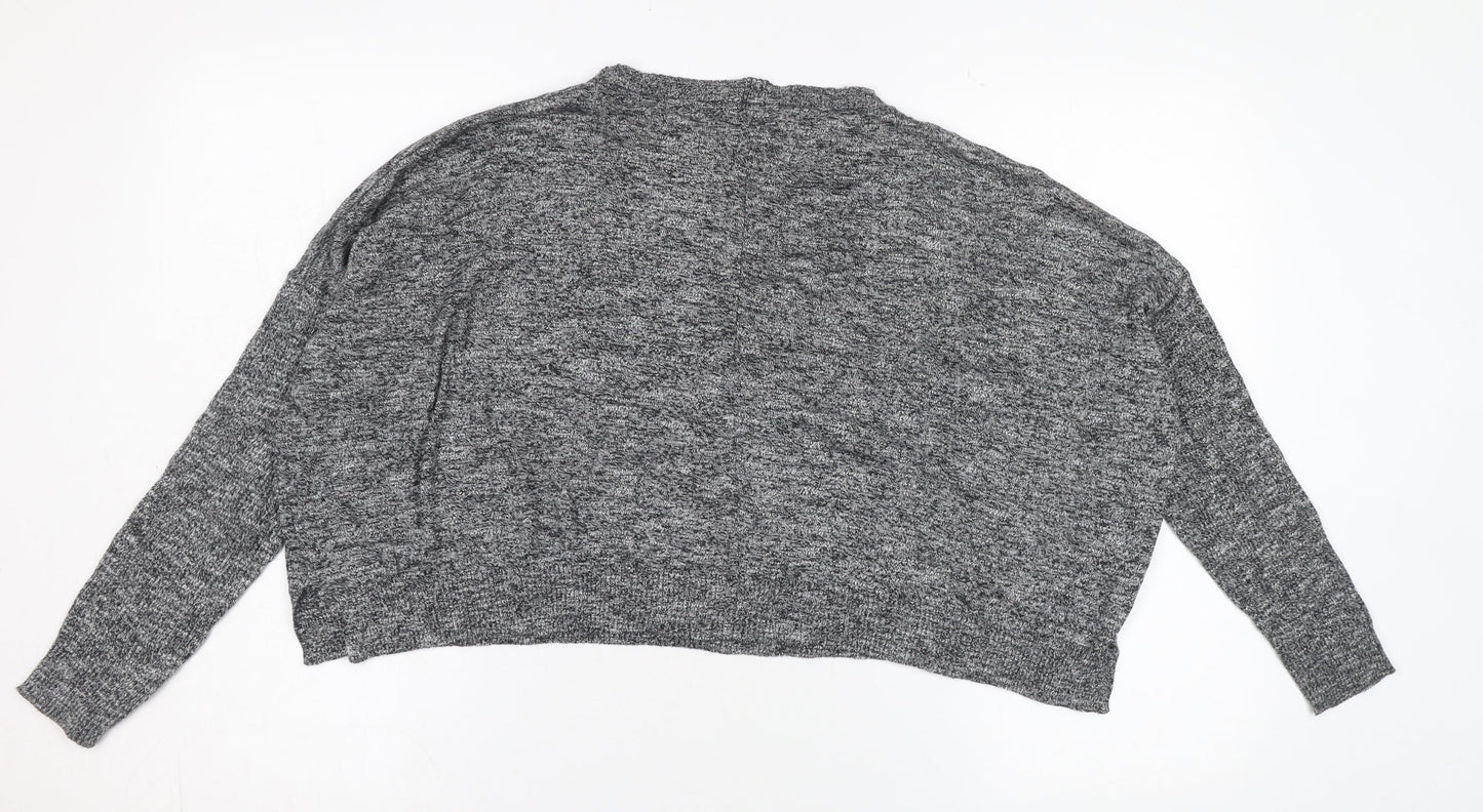 Womens UK Size M Bershka Grey Pullover Jumper