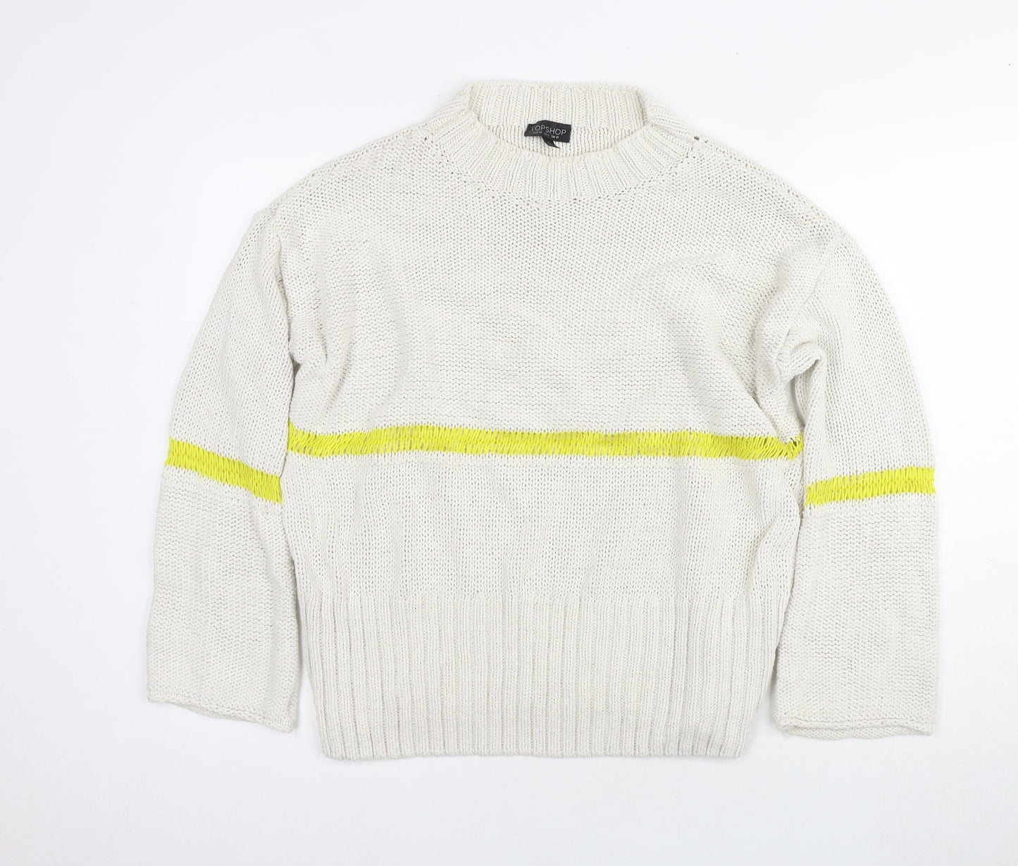 Womens UK Size 10 Topshop Ivory Pullover Jumper