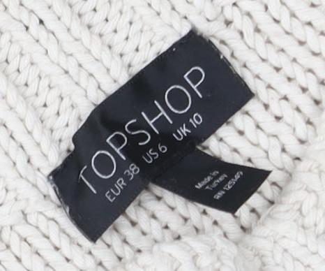Womens UK Size 10 Topshop Ivory Pullover Jumper