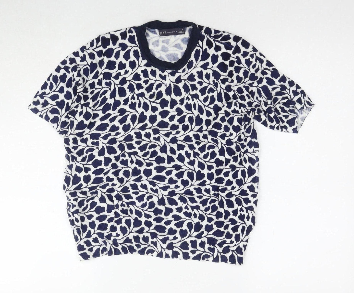 Womens UK Size 12 Marks and Spencer Blue  T-Shirt
