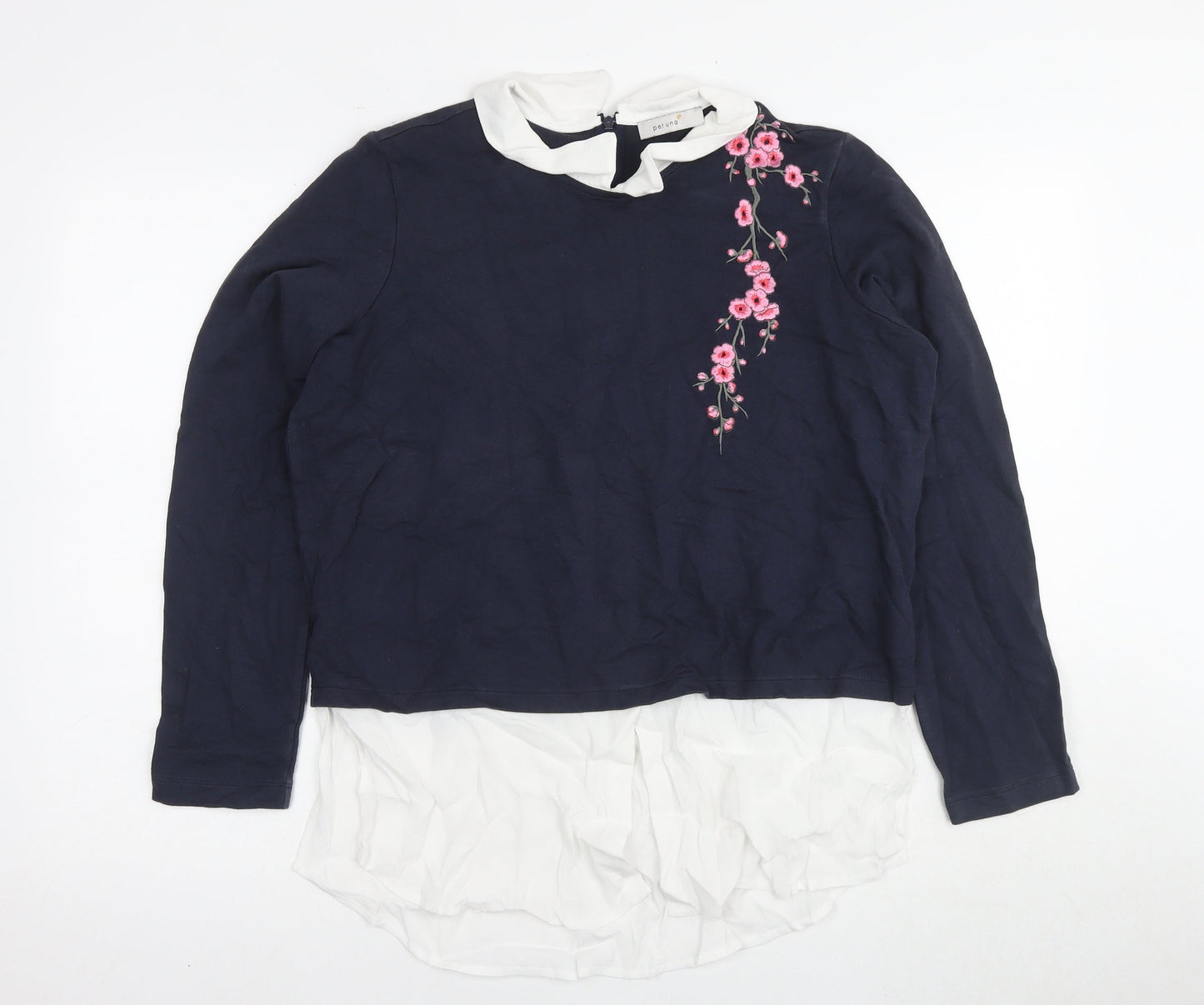 Womens UK Size 14 Marks and Spencer Blue Basic Blouse