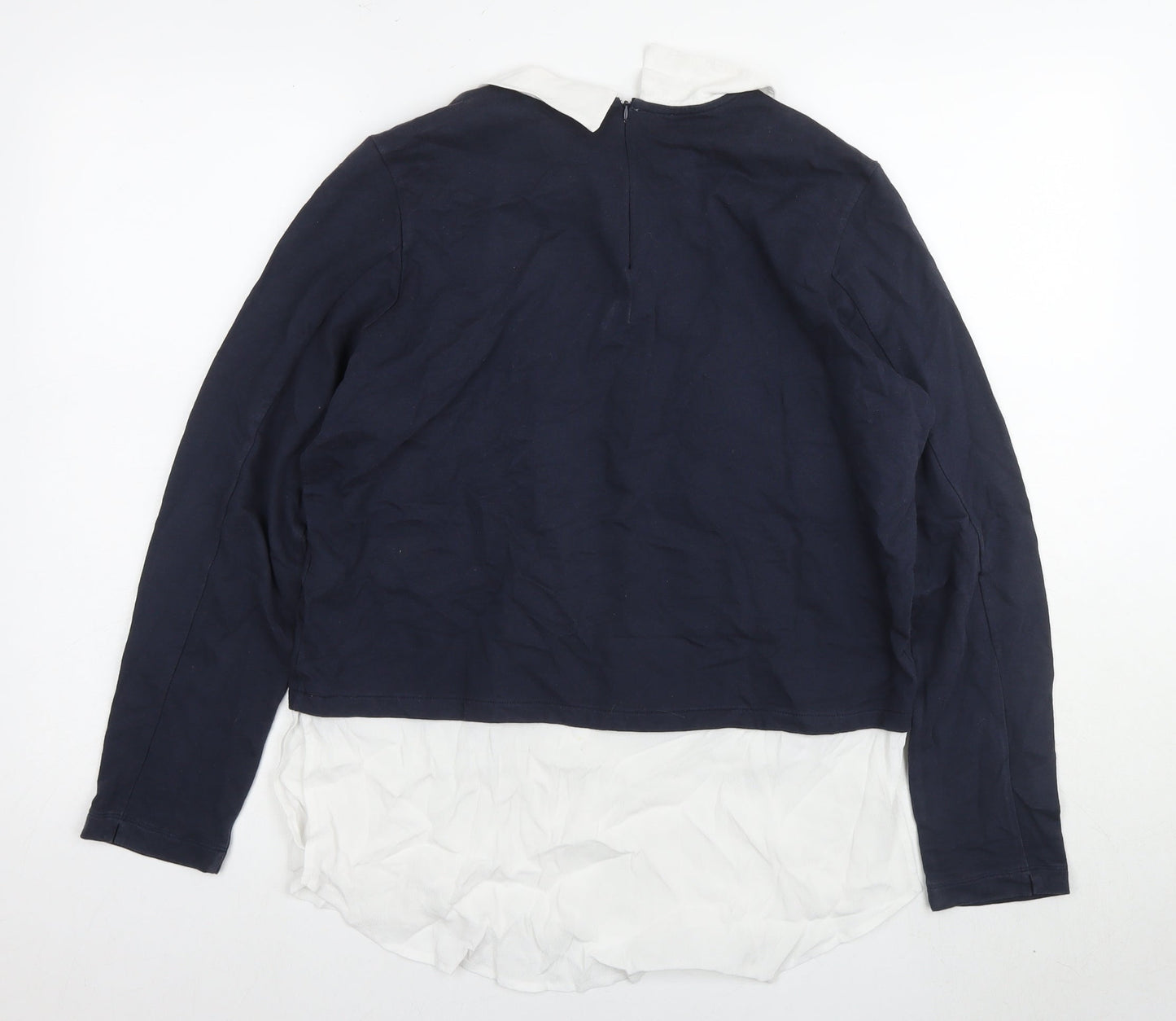 Womens UK Size 14 Marks and Spencer Blue Basic Blouse