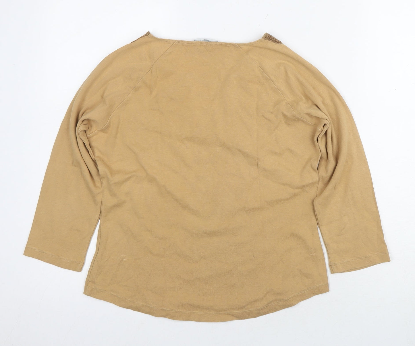 Womens UK Size 12 Per Una Brown Jersey Blouse