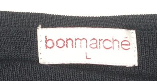 Bonmarche Women's Black and White Striped Tunic, Size L