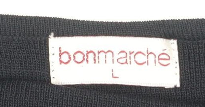 Bonmarche Women's Black and White Striped Tunic, Size L