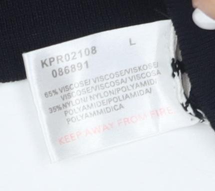 Bonmarche Women's Black and White Striped Tunic, Size L