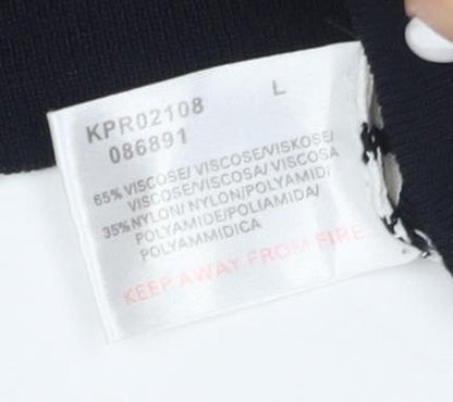 Bonmarche Women's Black and White Striped Tunic, Size L