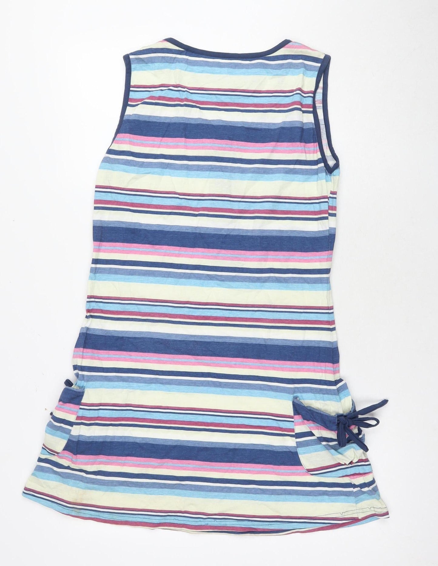 Anokhi Women's Multicoloured Striped Sleeveless Dress Size 3