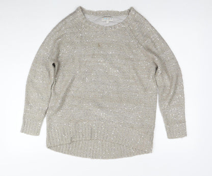 Womens UK Size 8 Marks and Spencer Beige Pullover Jumper