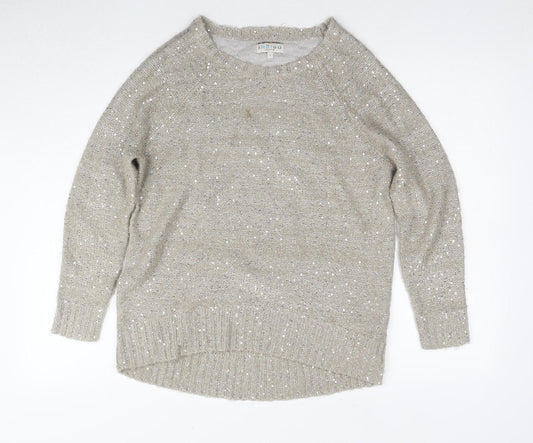Womens UK Size 8 Marks and Spencer Beige Pullover Jumper