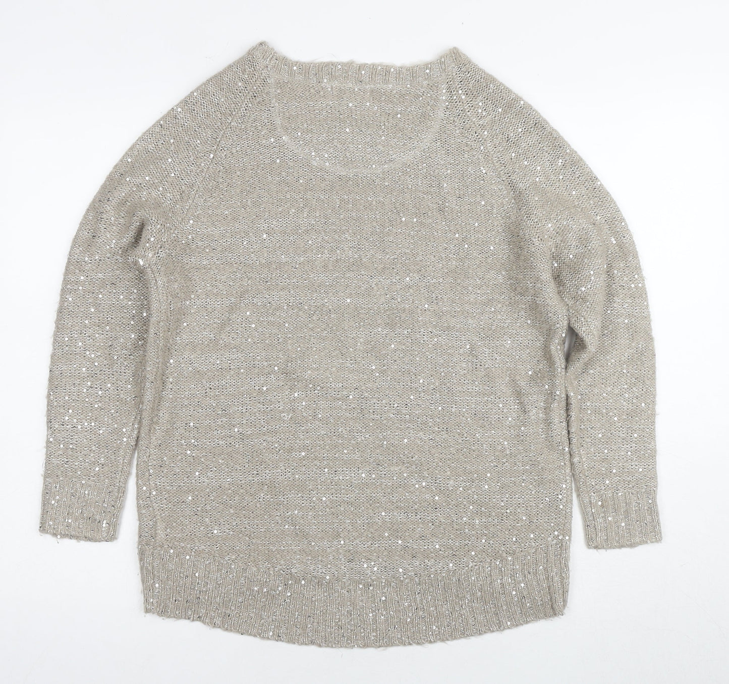 Womens UK Size 8 Marks and Spencer Beige Pullover Jumper