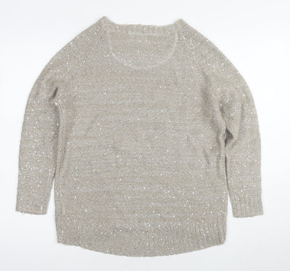 Womens UK Size 8 Marks and Spencer Beige Pullover Jumper