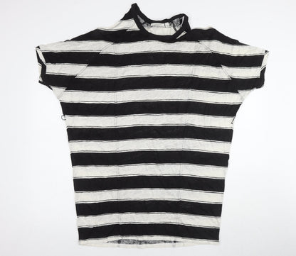 Womens UK Size L Country Road Black Basic T-Shirt