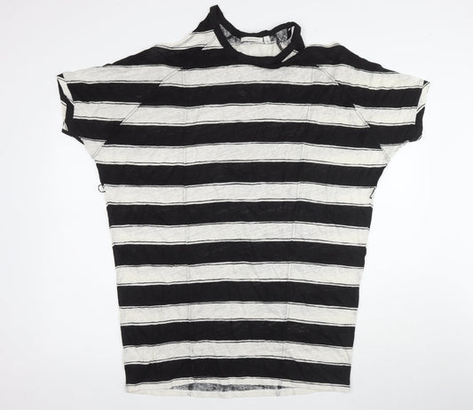 Womens UK Size L Country Road Black Basic T-Shirt