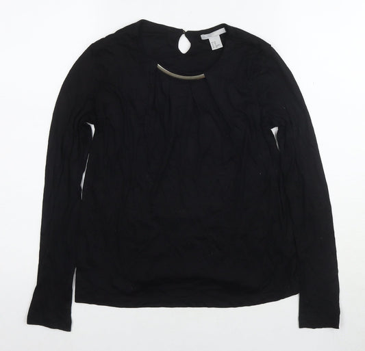 Womens UK Size XS H&M Black  Blouse