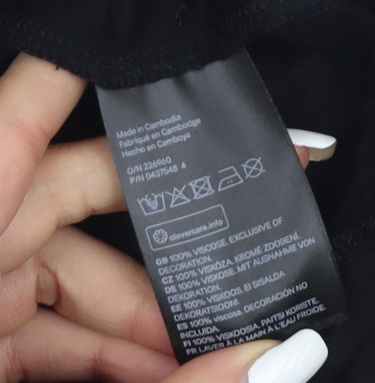 Womens UK Size XS H&M Black  Blouse