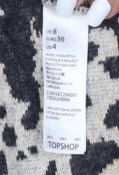 Womens UK Size 8 Topshop Multicoloured Pullover Jumper