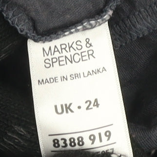 Womens UK Size 24 Marks and Spencer Black Basic Tank