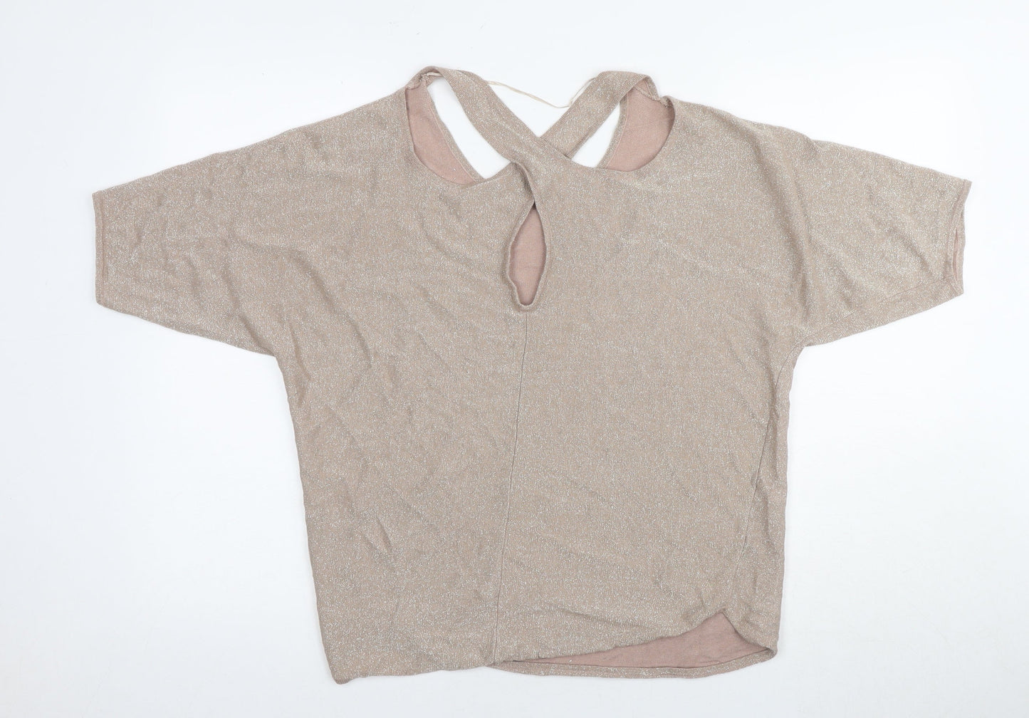 Womens UK Size M SAINT TROPEZ Beige Camisole Blouse