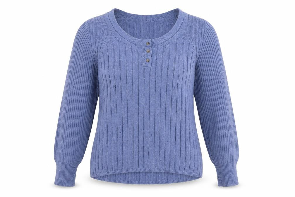 Womens UK Size L Marks and Spencer Purple Henley Jumper