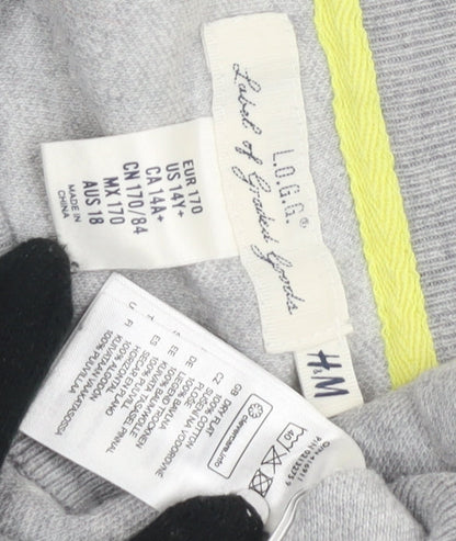 H&M Girls Grey Polka Dot Cardigan Jumper Size 14