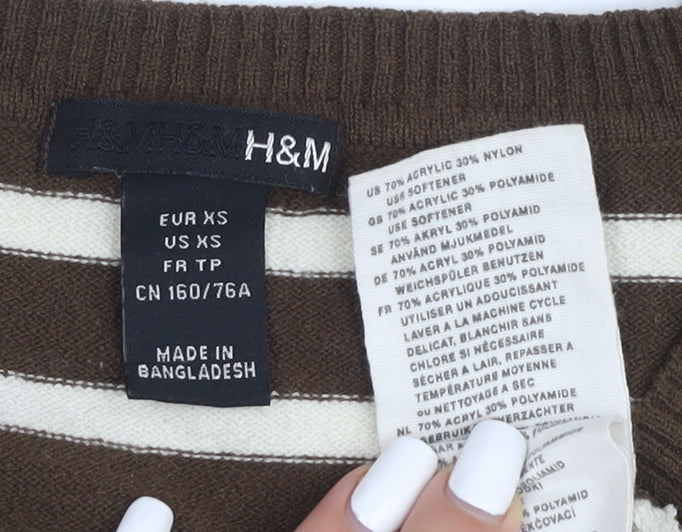 Womens UK Size XS H&M Brown Jumper Jumper